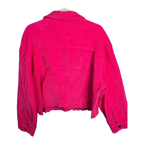 RACHEL‎ Rachel Roy Destructed Hem Corduroy Jacket in Lotus Pink Size XXL NWT - Picture 6 of 12